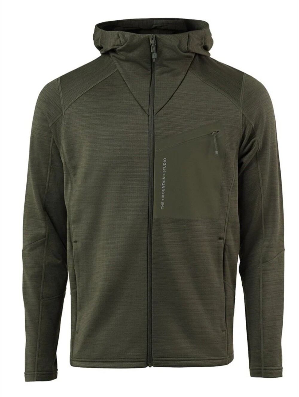 NWT The Mountain Studio TMS Techno Stretch Mid Hood Jacket Forest Green Size S